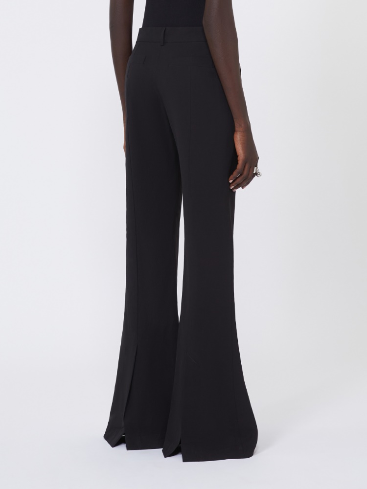 Slim-fit flared trousers in viscose - BLACK - Max Mara - 3