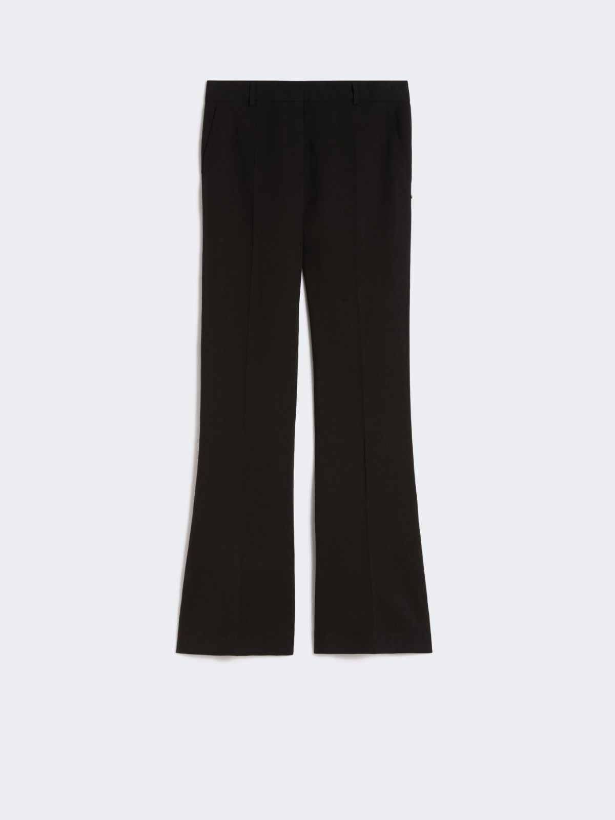 Slim-fit flared trousers in viscose - BLACK - Max Mara - 4