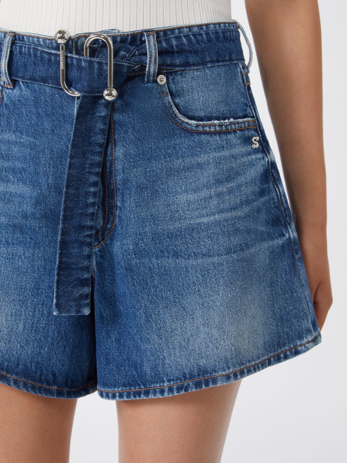 Denim-Shorts - NACHTBLAU - Max Mara - 4