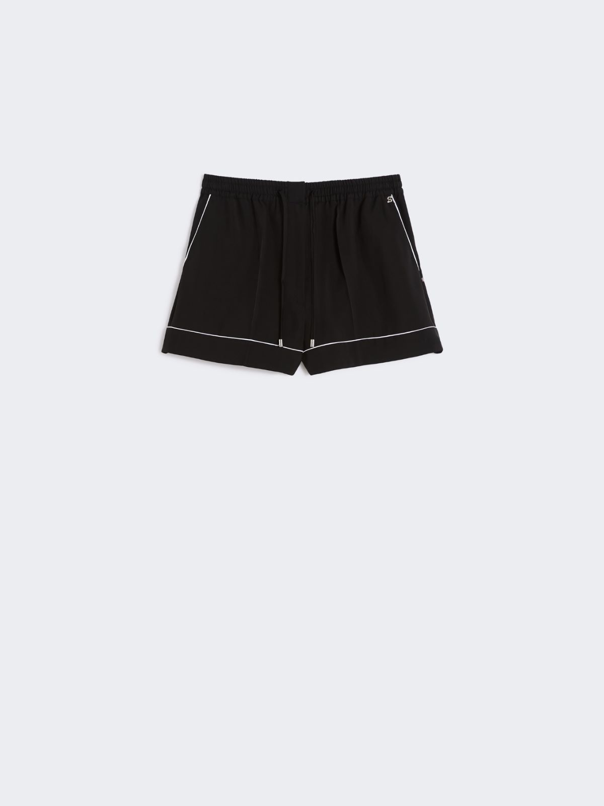 Jogging-Shorts aus Satin - SCHWARZ - 5