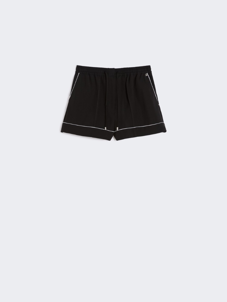 Jogging-Shorts aus Satin - SCHWARZ