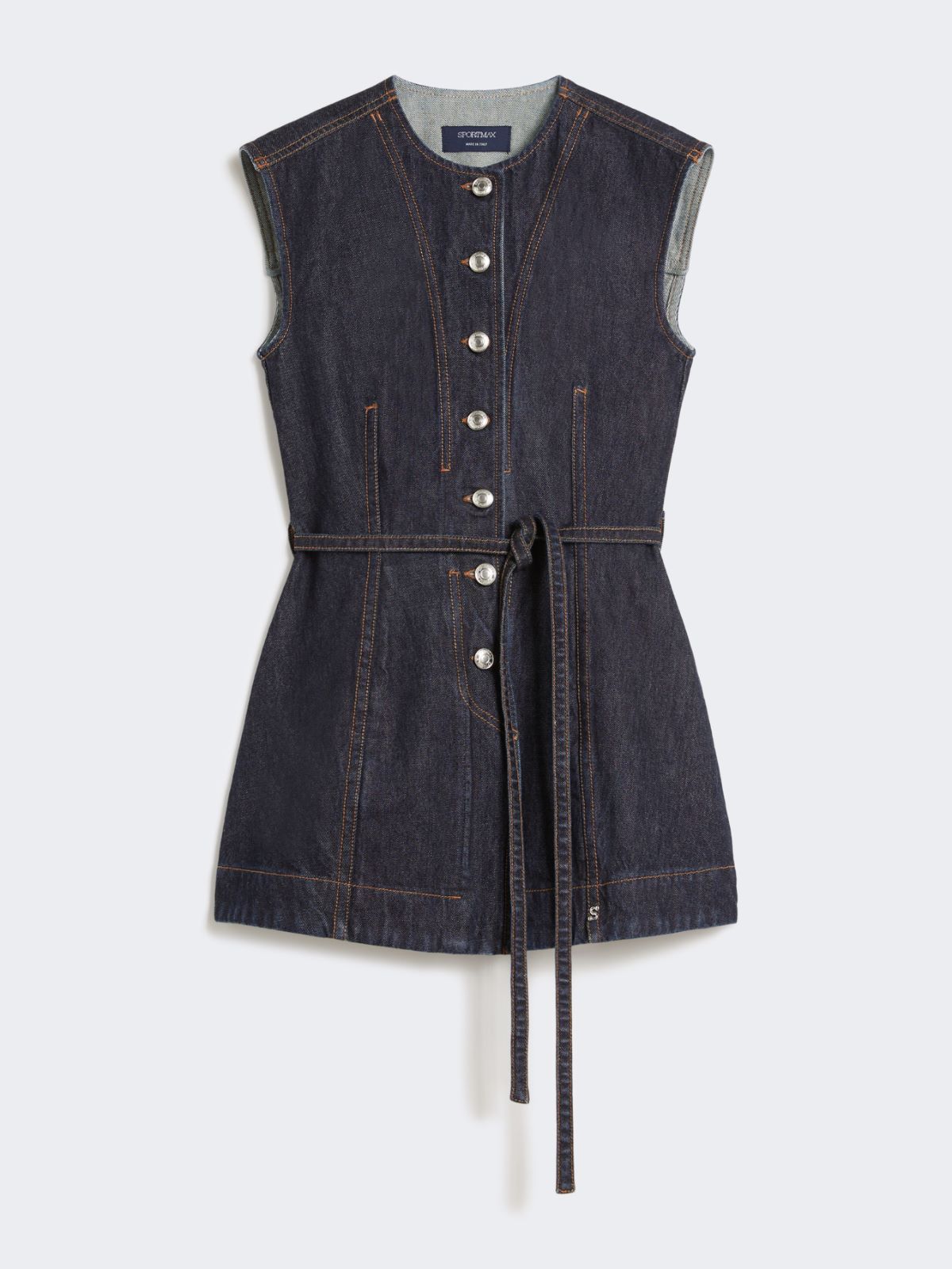 Sleeveless denim top - MIDNIGHTBLUE - Max Mara - 6