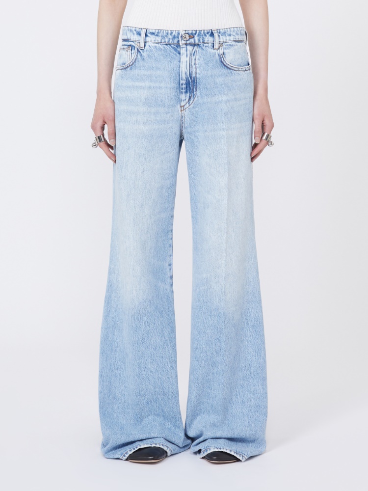 Five-pocket flared denim trousers - MIDNIGHTBLUE - 2