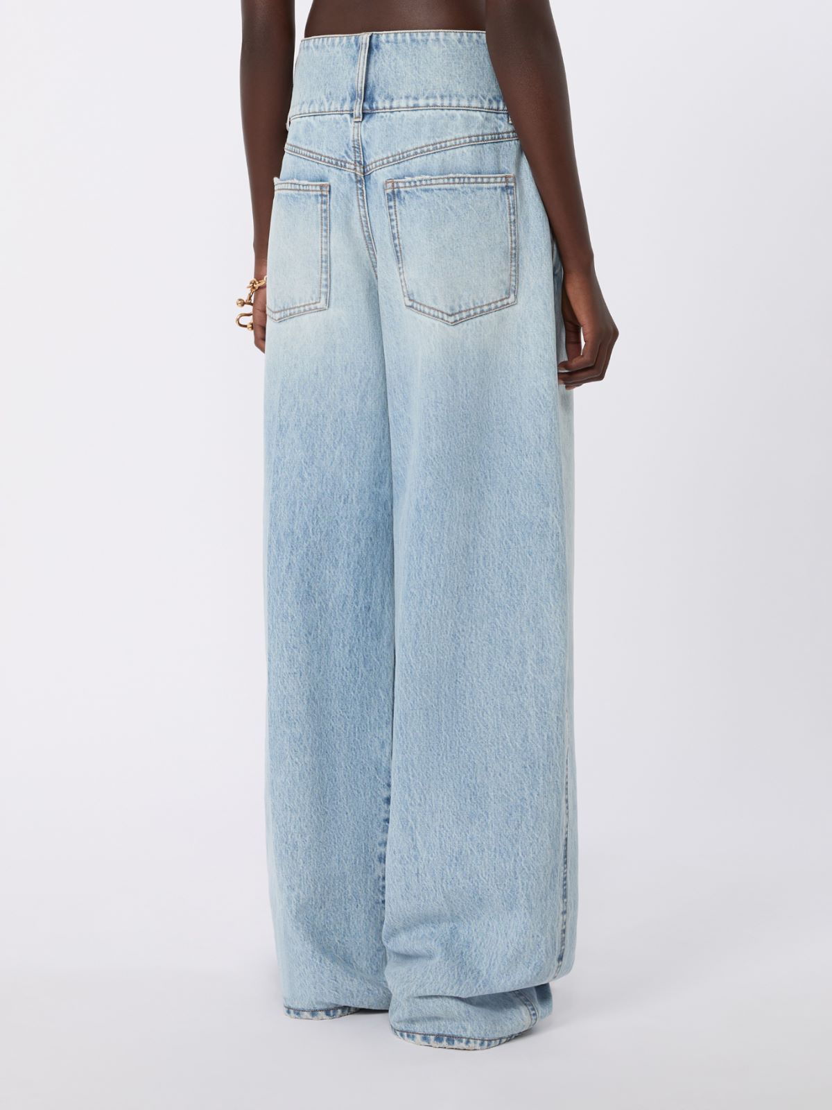 High-waisted baggy-cut jeans - MIDNIGHTBLUE - Max Mara - 3