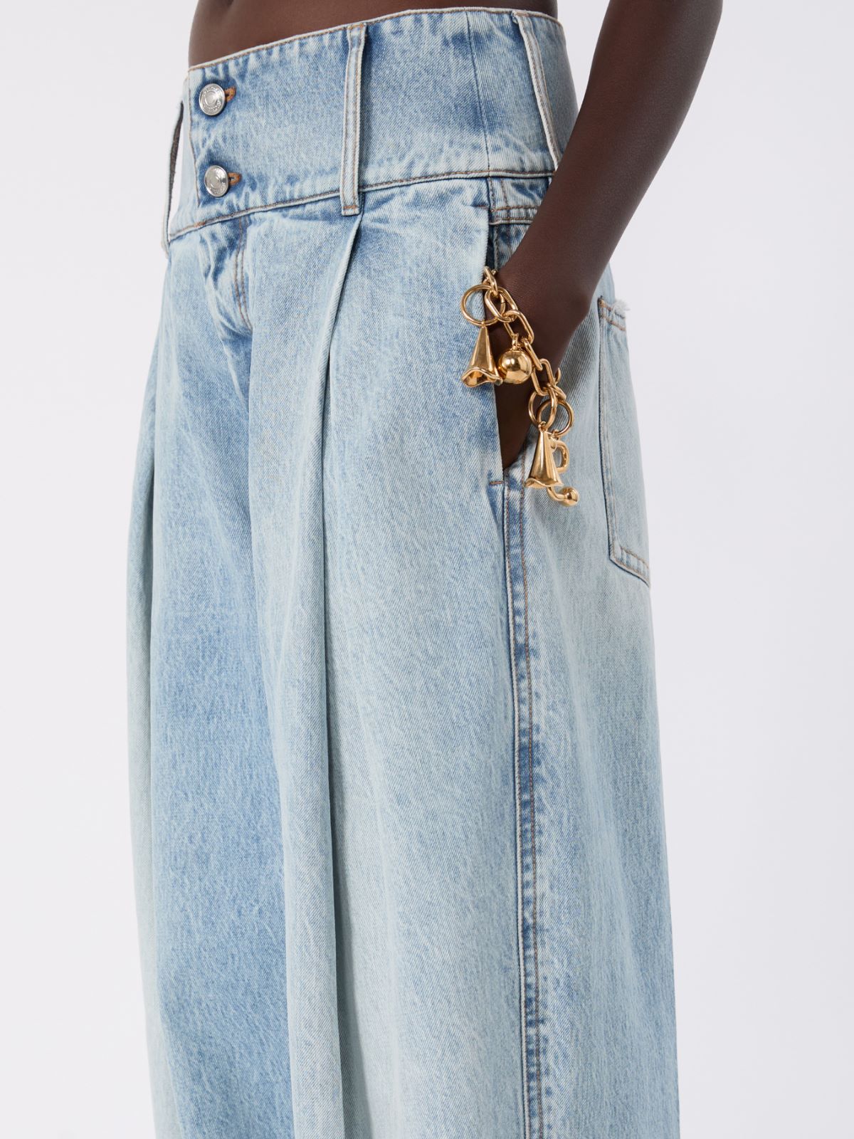 High-waisted baggy-cut jeans - MIDNIGHTBLUE - Max Mara - 4