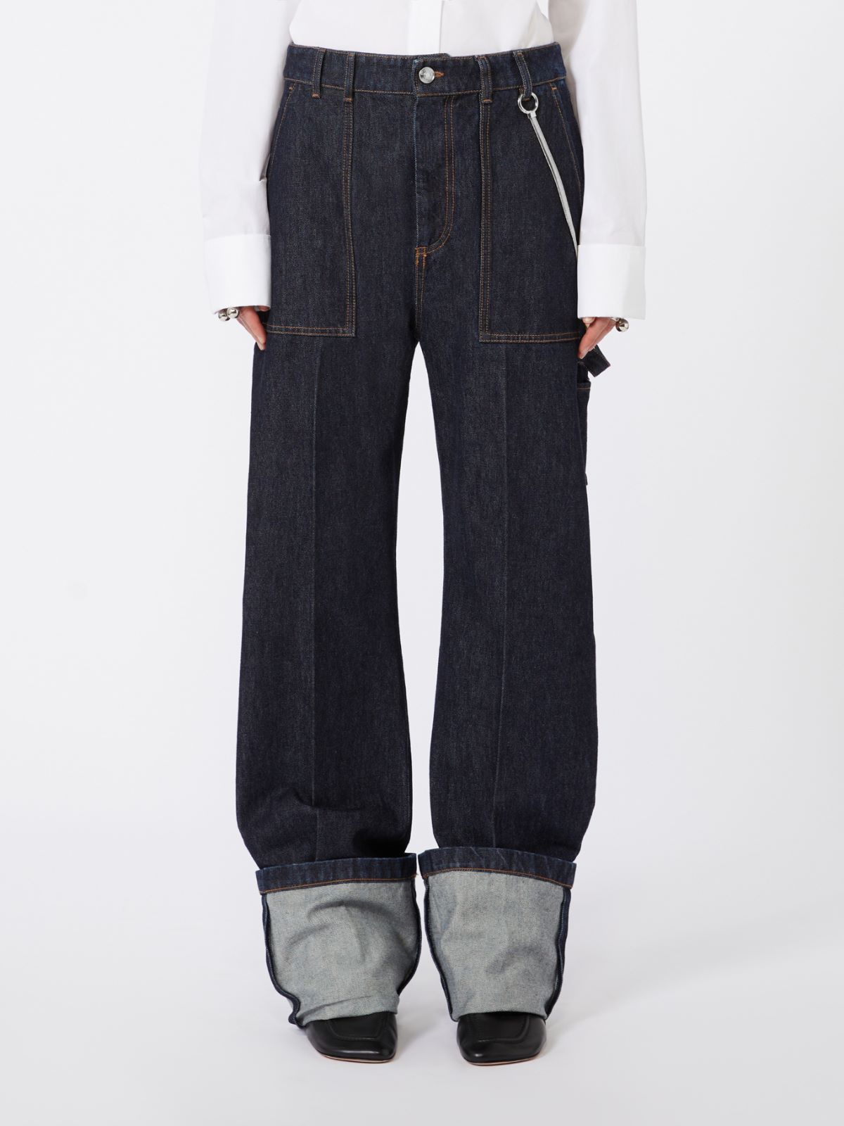 Denim jeans with high turn-up - MIDNIGHTBLUE - Max Mara - 5
