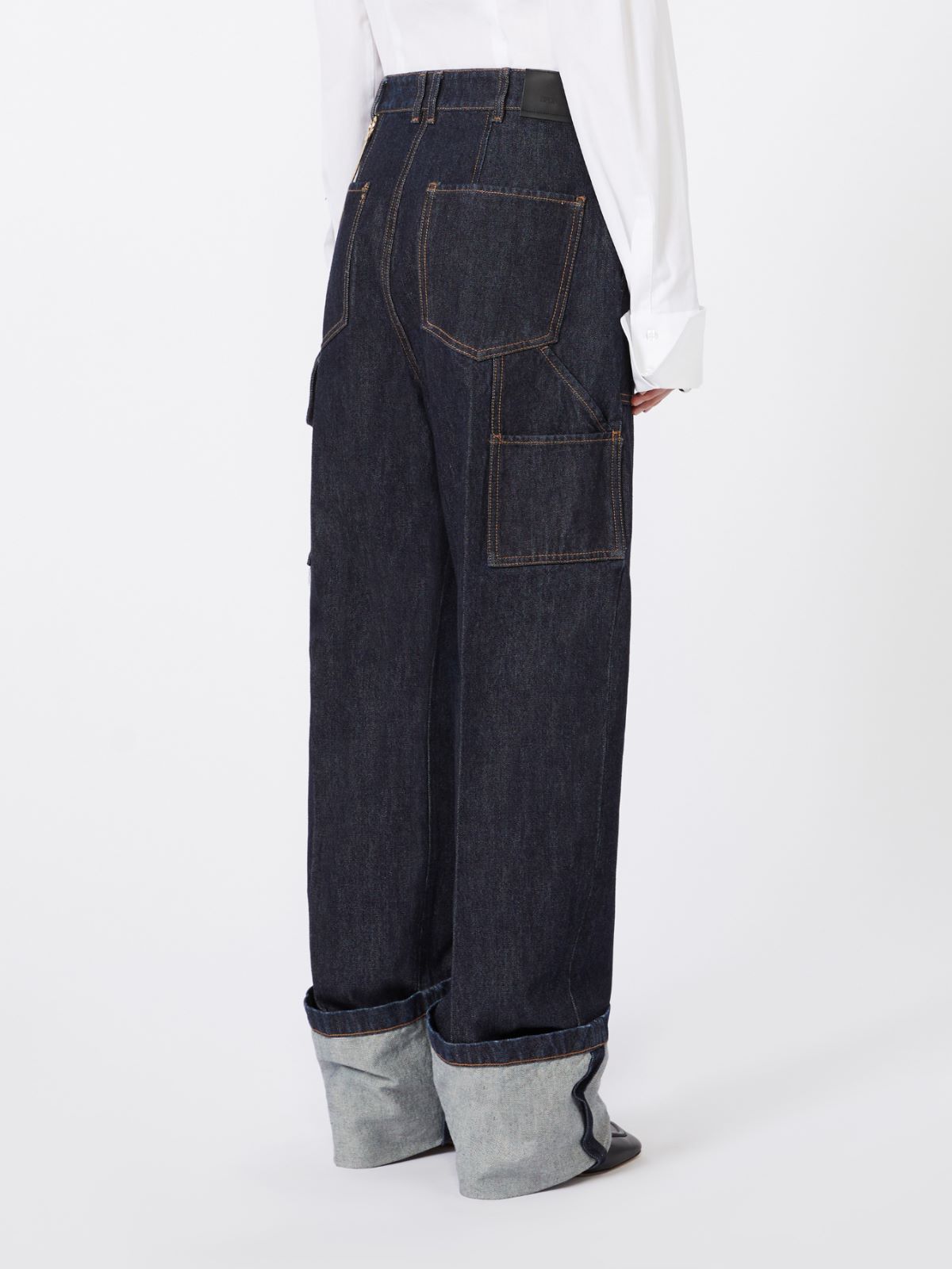 Denim jeans with high turn-up - MIDNIGHTBLUE - Max Mara - 5