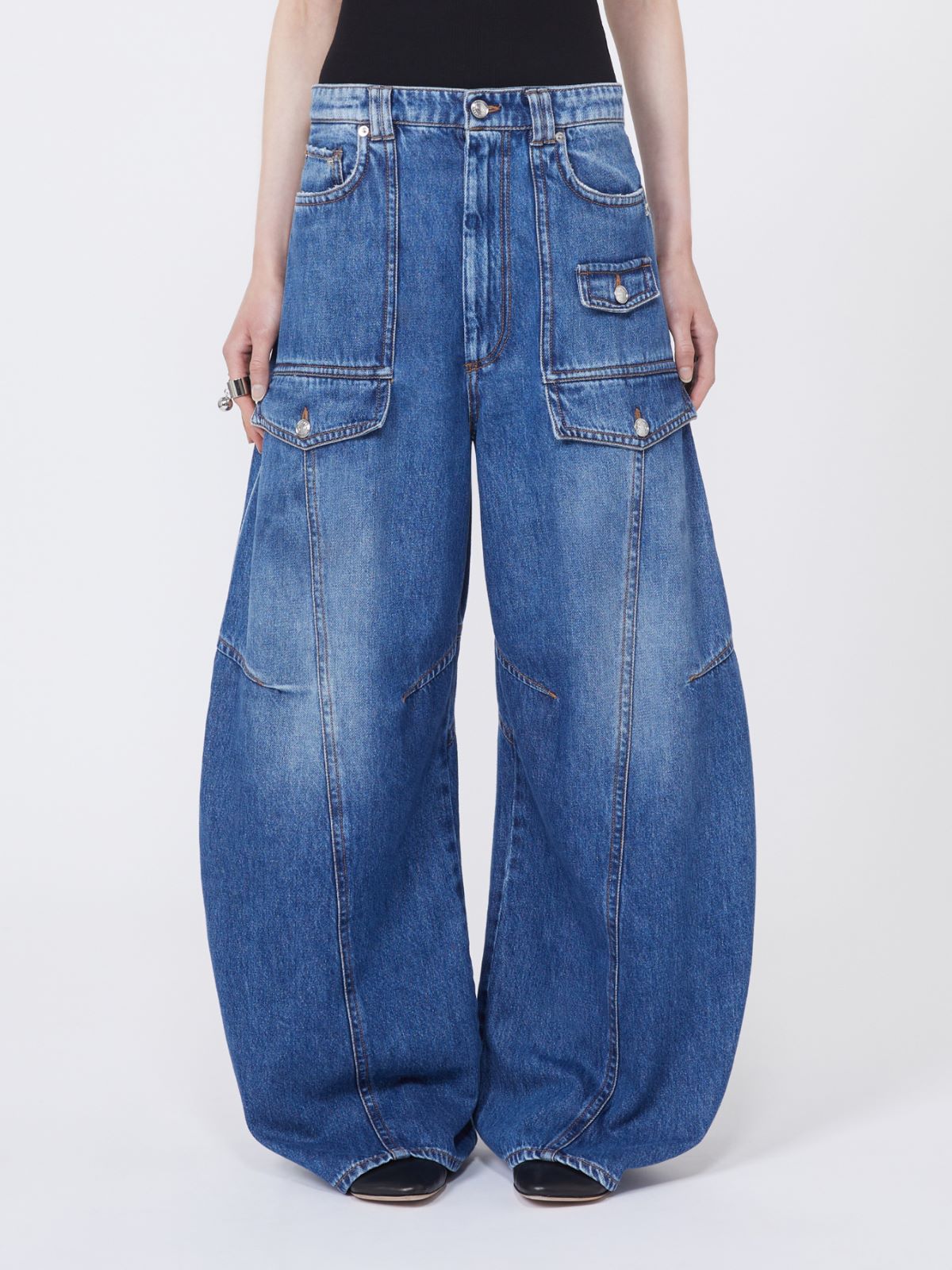 Denim cargo trousers - MIDNIGHTBLUE - Max Mara - 2