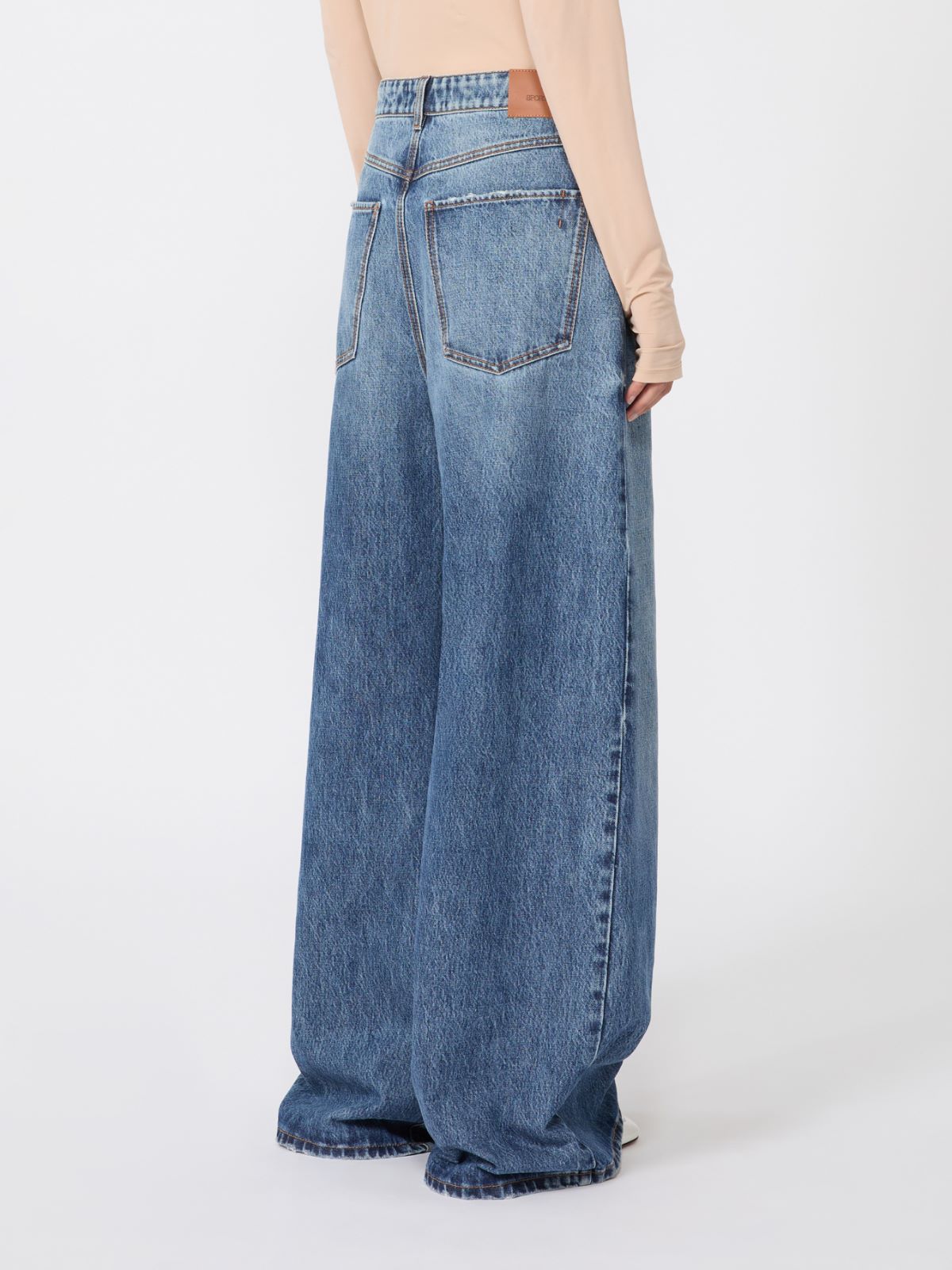 Oversized low-waisted jeans - MIDNIGHTBLUE - Max Mara - 5
