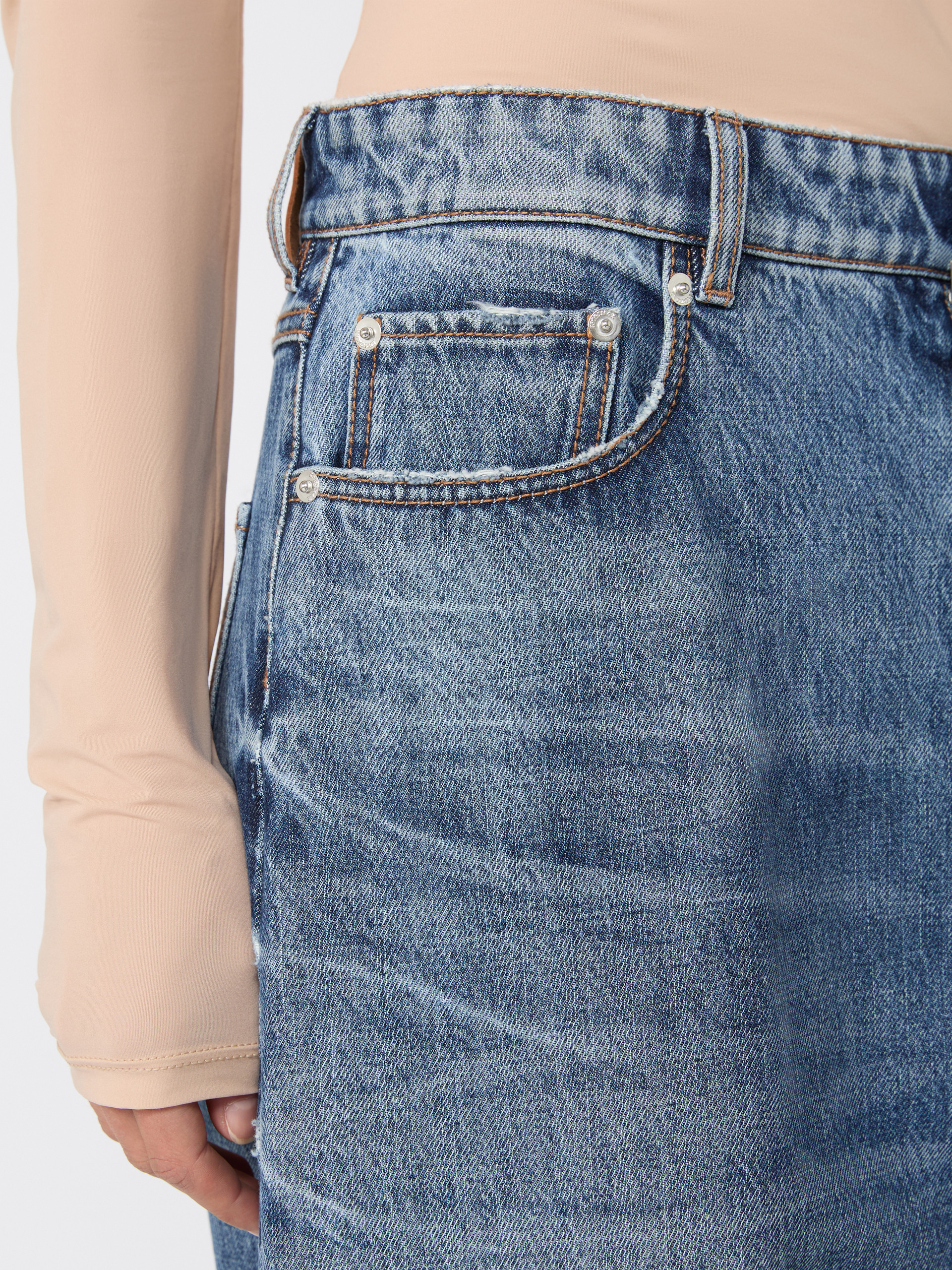 Oversized low-waisted jeans - MIDNIGHTBLUE - Max Mara - 4