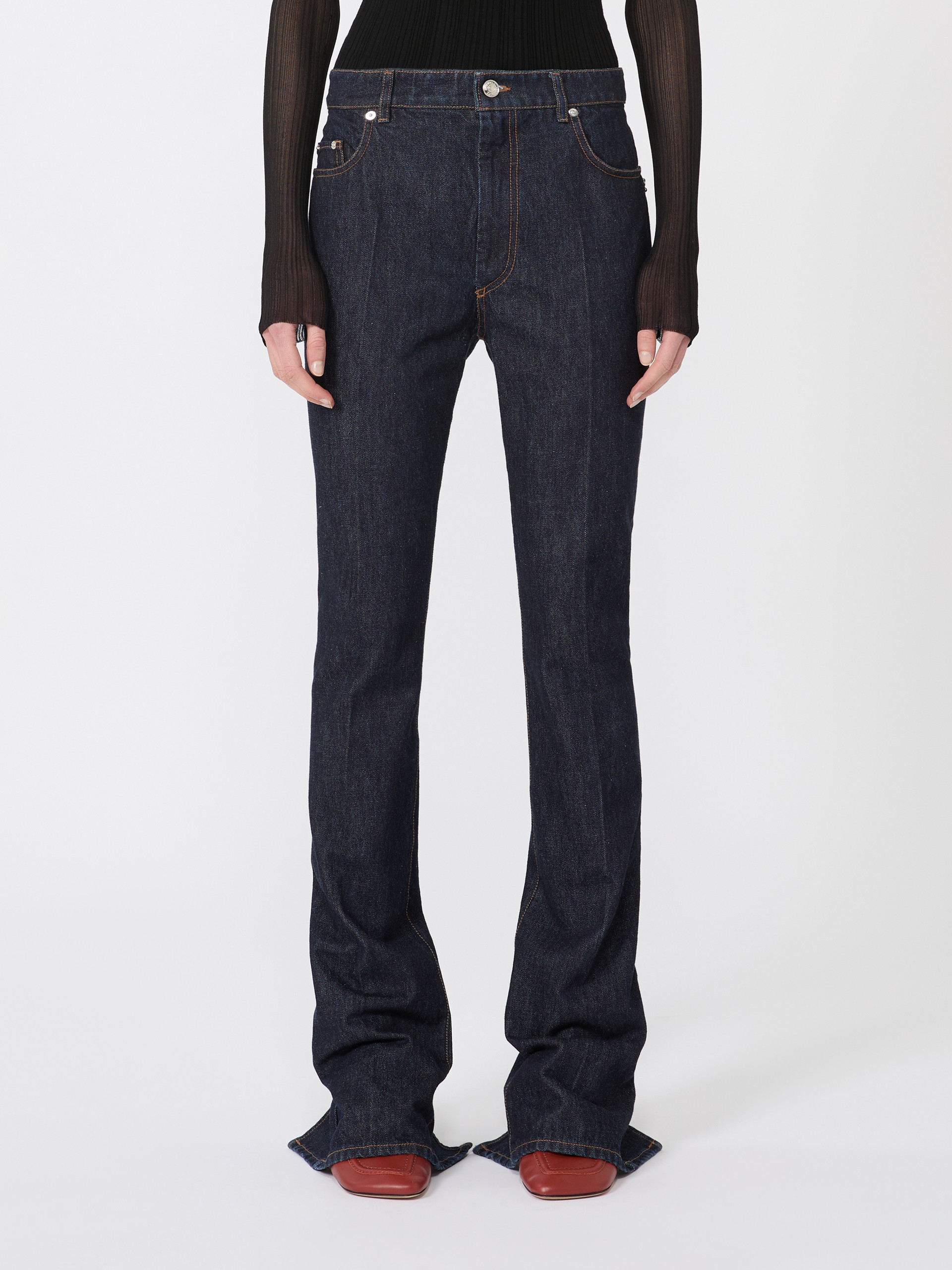 Slim-fit jeans with flared hems - MIDNIGHTBLUE - Max Mara - 2