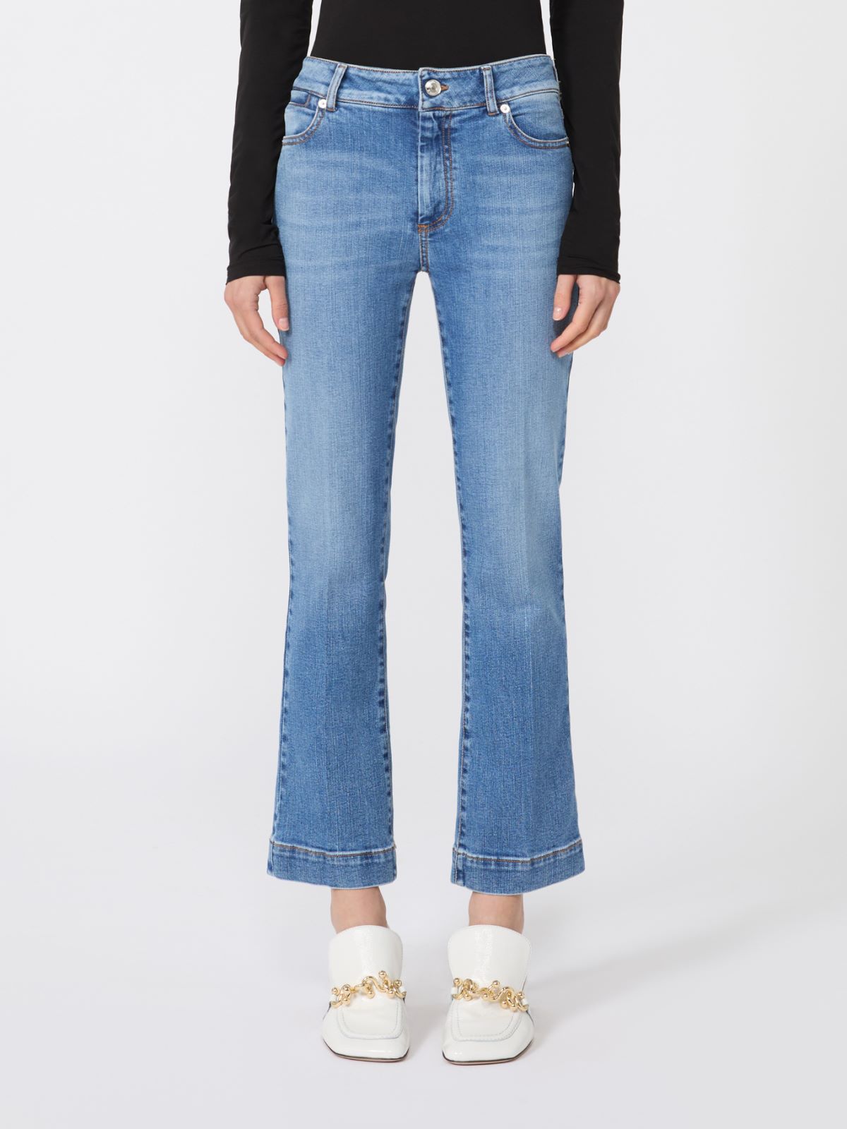 Perfect-fit low-rise mini flare trousers - ULTRAMARINE - Max Mara - 5