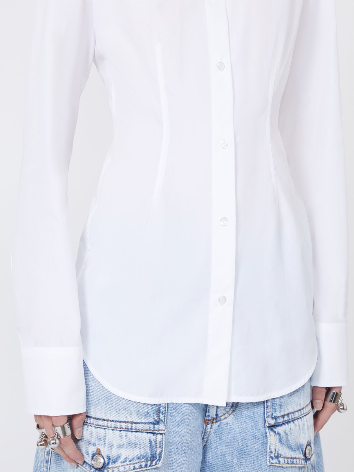 Slim-fit poplin shirt - OPTICAL WHITE - Max Mara - 10