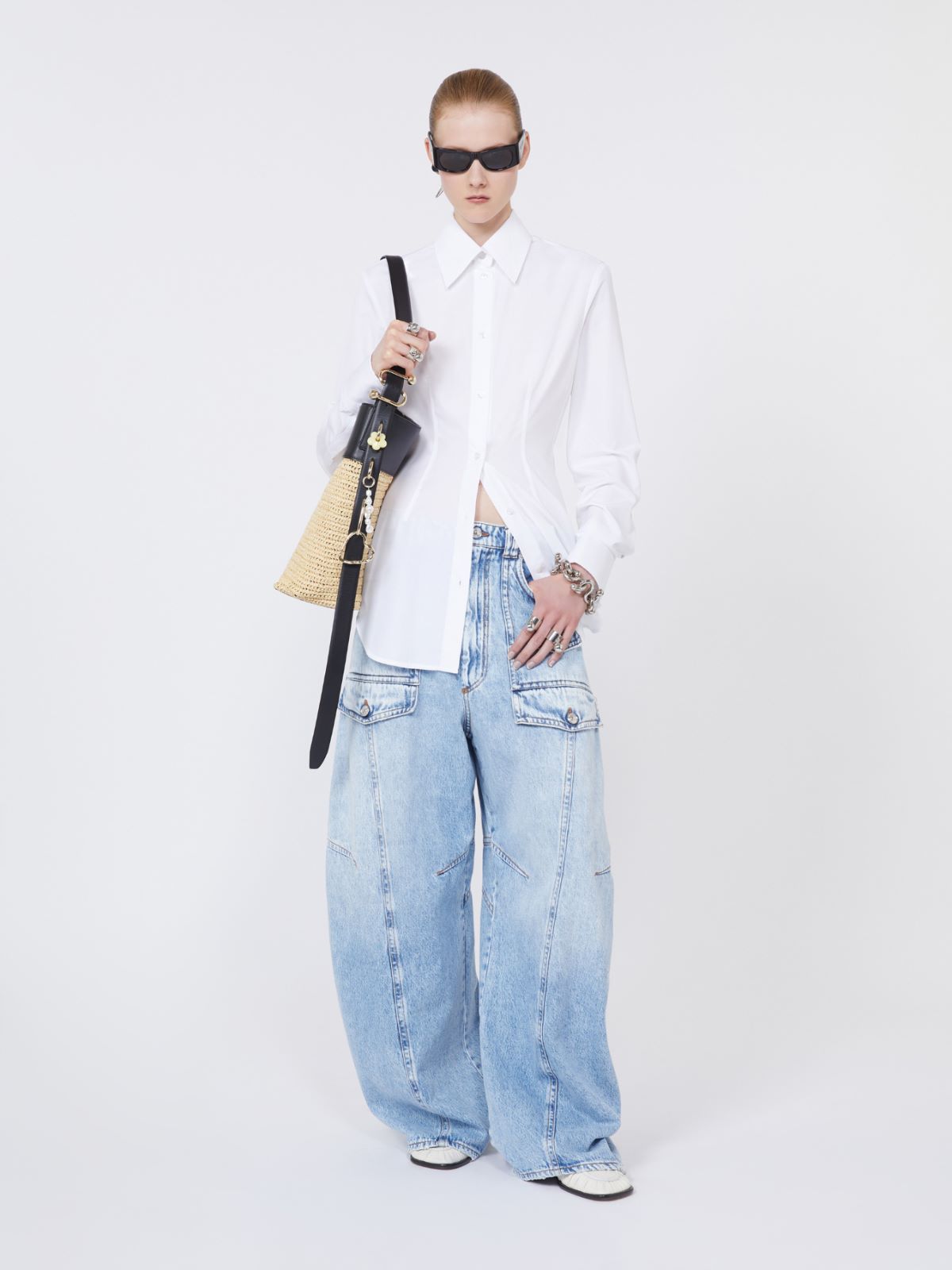 Slim-fit poplin shirt - OPTICAL WHITE - Max Mara - 10