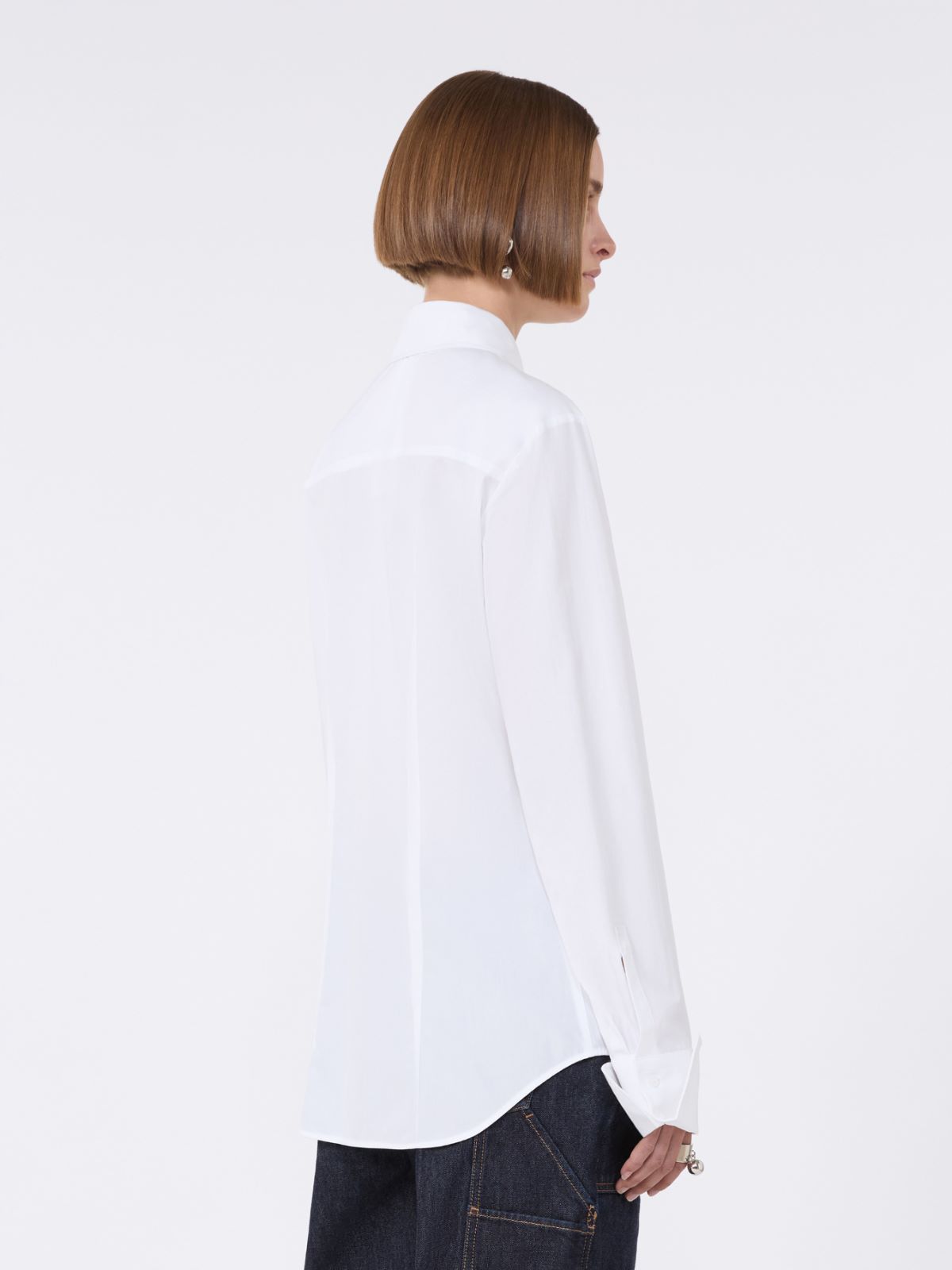 Cotton poplin shirt - OPTICAL WHITE - Max Mara - 6