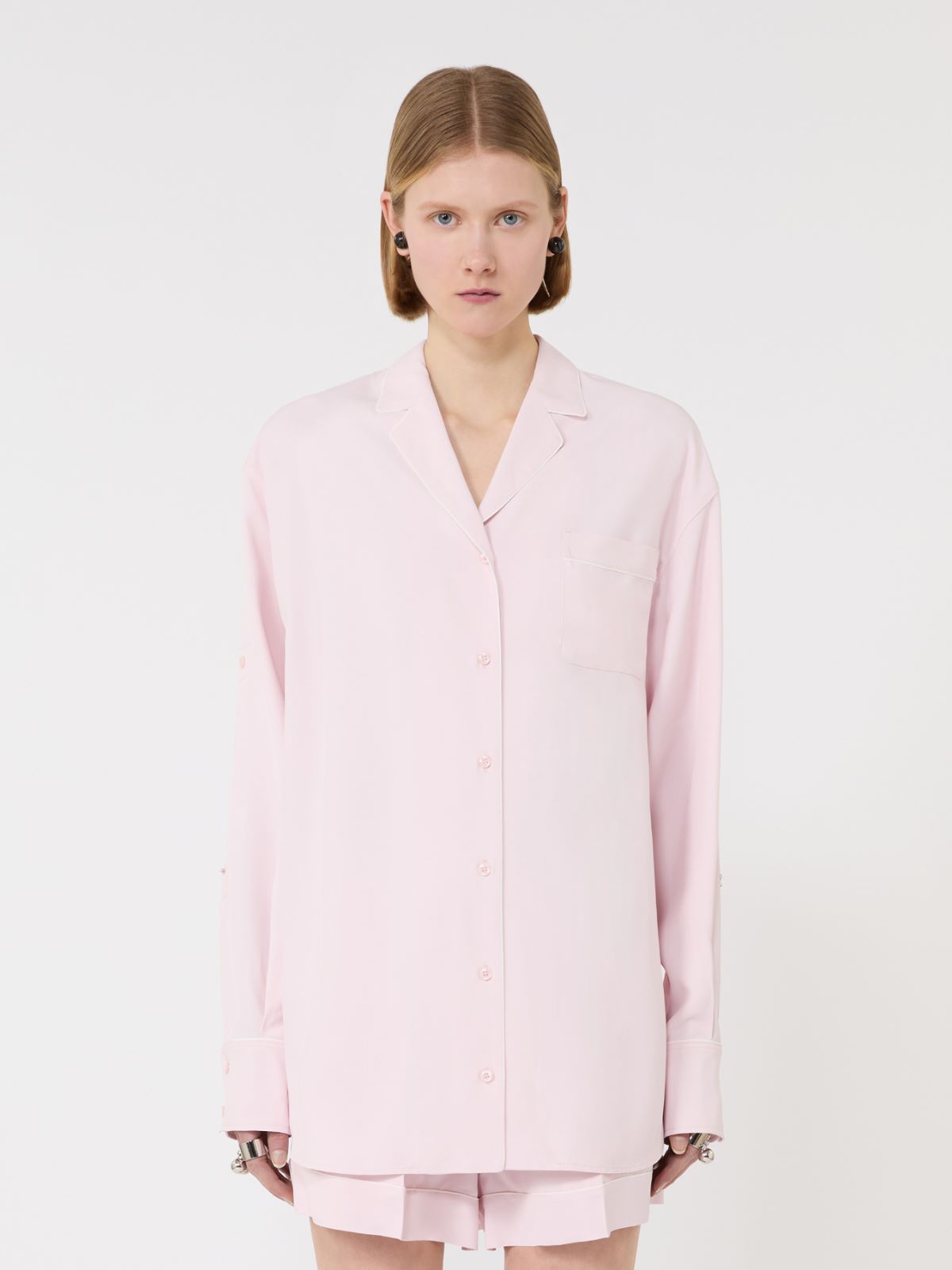 Satin overshirt - PINK - Max Mara - 2