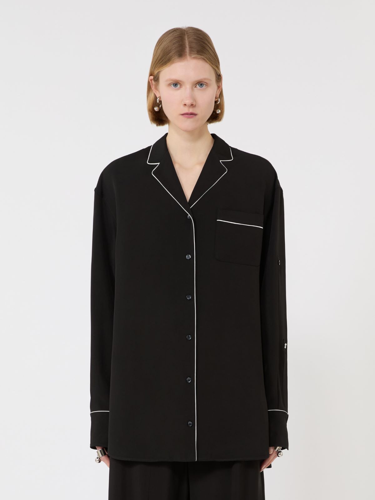 Satin overshirt - BLACK - Max Mara - 2