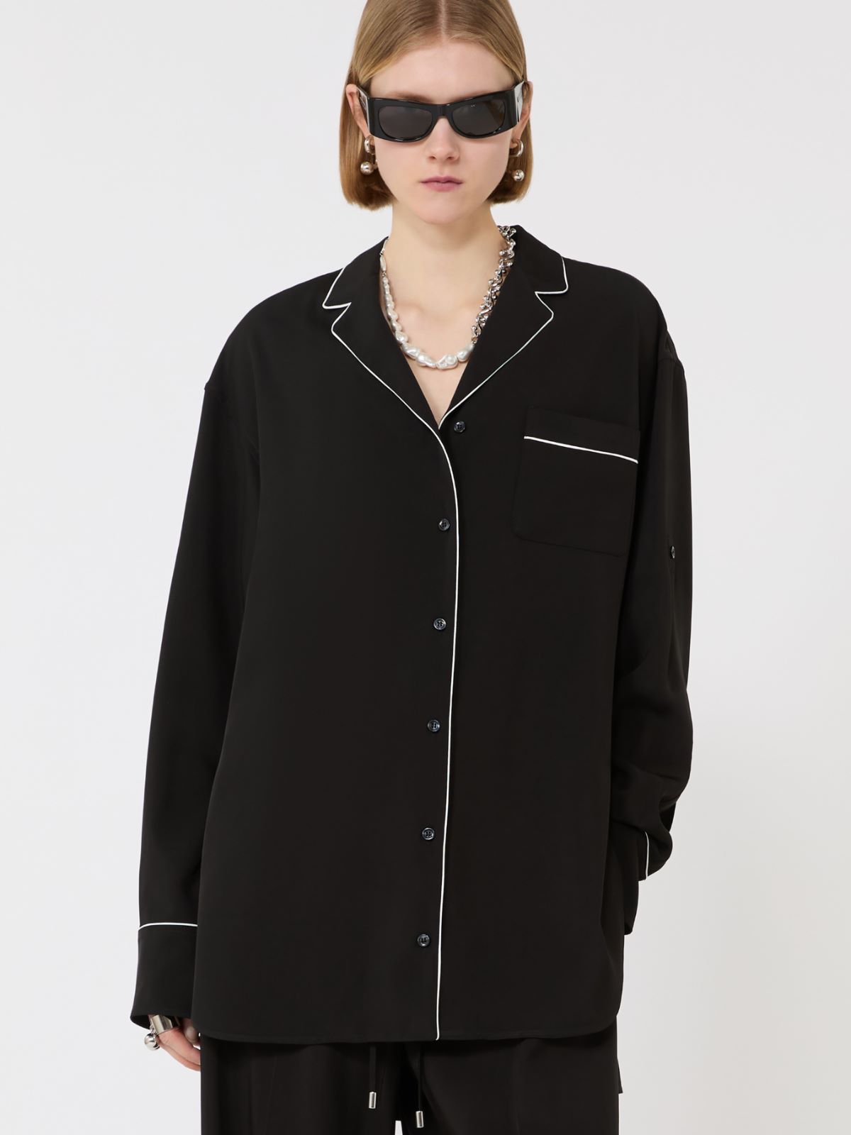 Satin overshirt - BLACK - Max Mara - 4