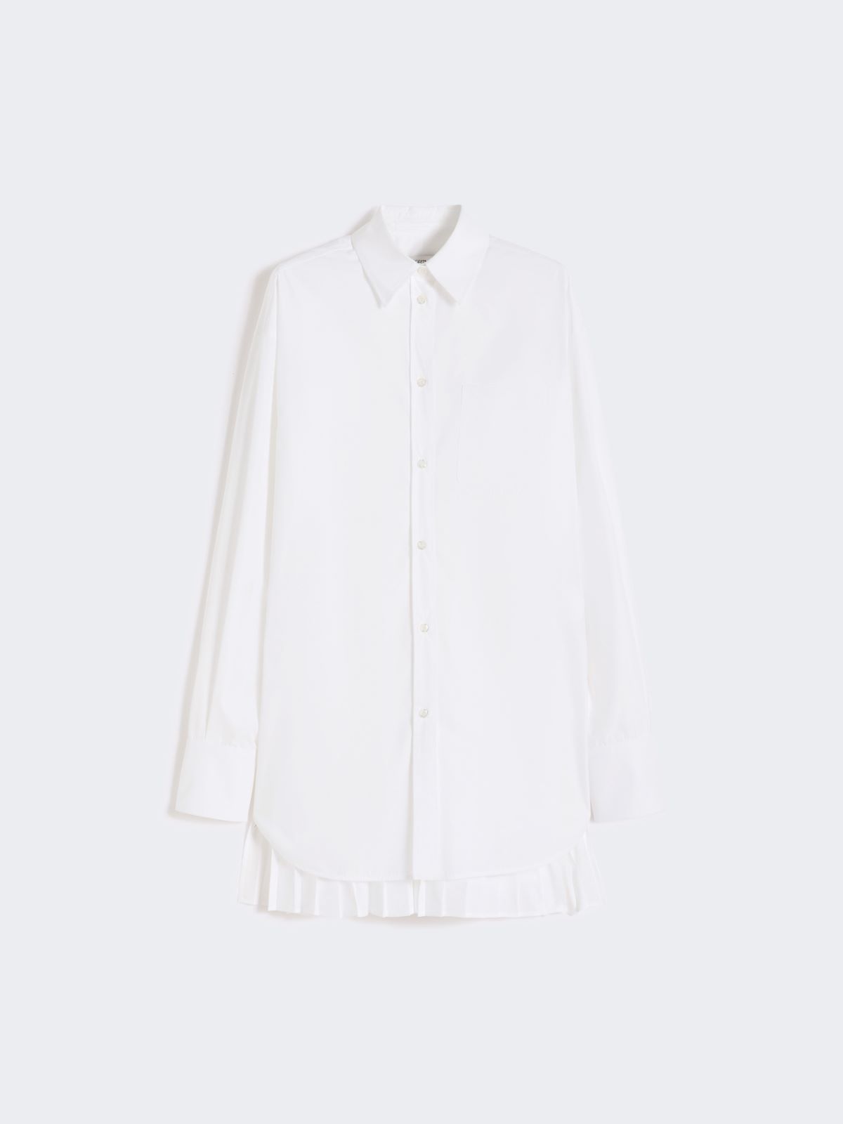 Overshirt with plissé-pleated detail - OPTICAL WHITE - Max Mara - 10