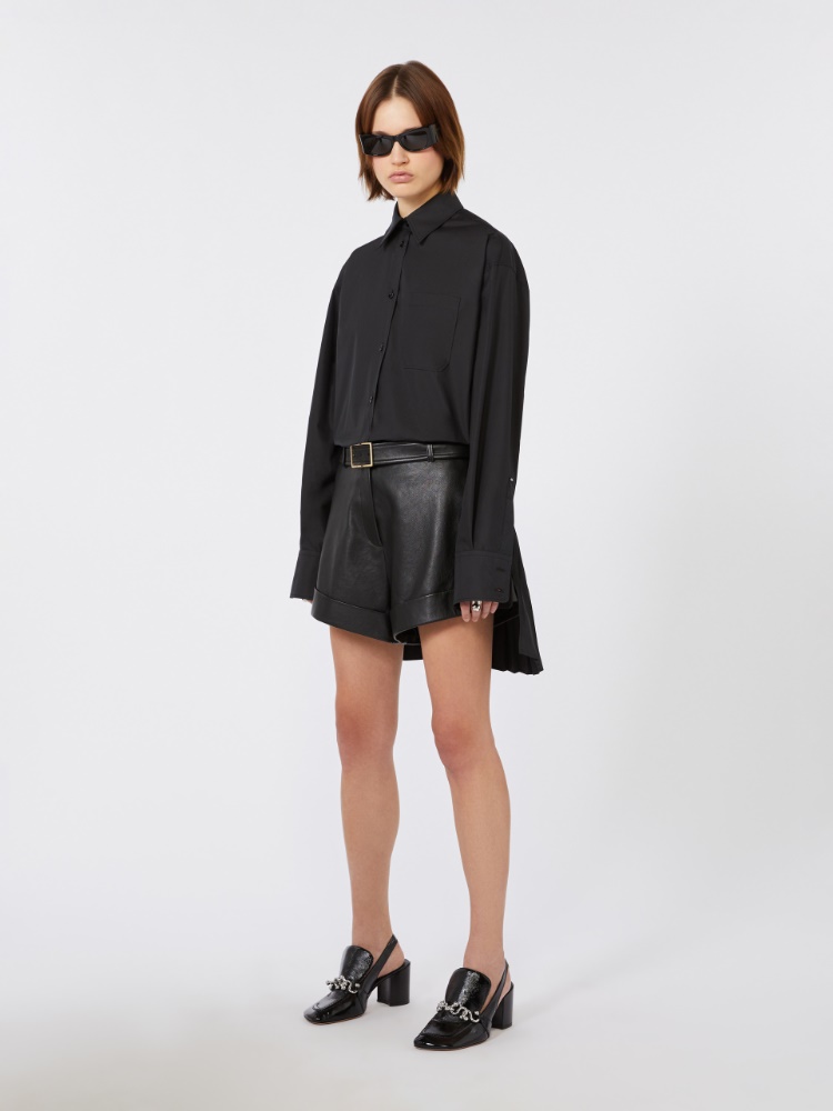 Overshirt mit Plisseedetail - SCHWARZ - Max Mara