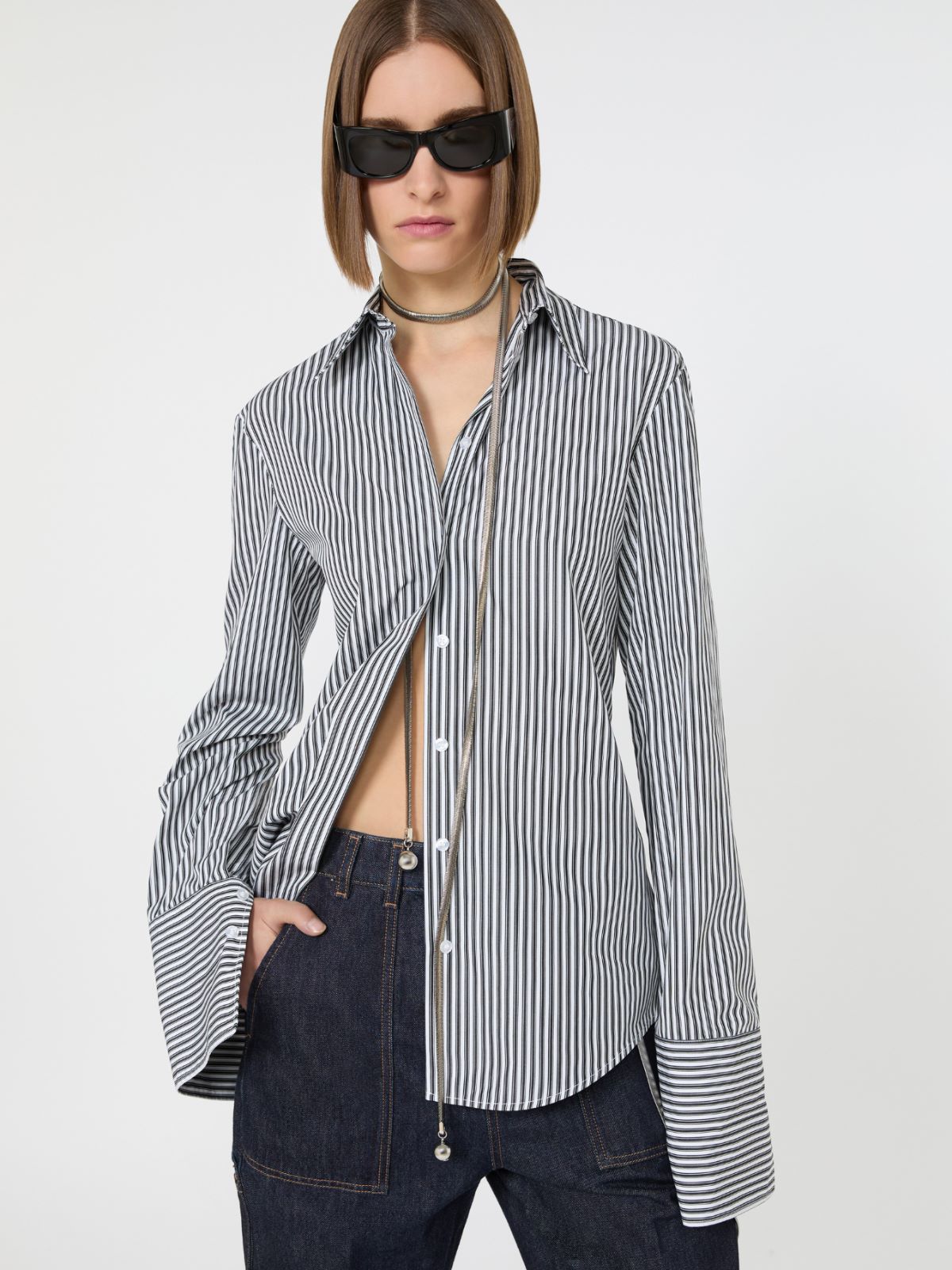 Cotton shirt - BLACK - Max Mara - 6