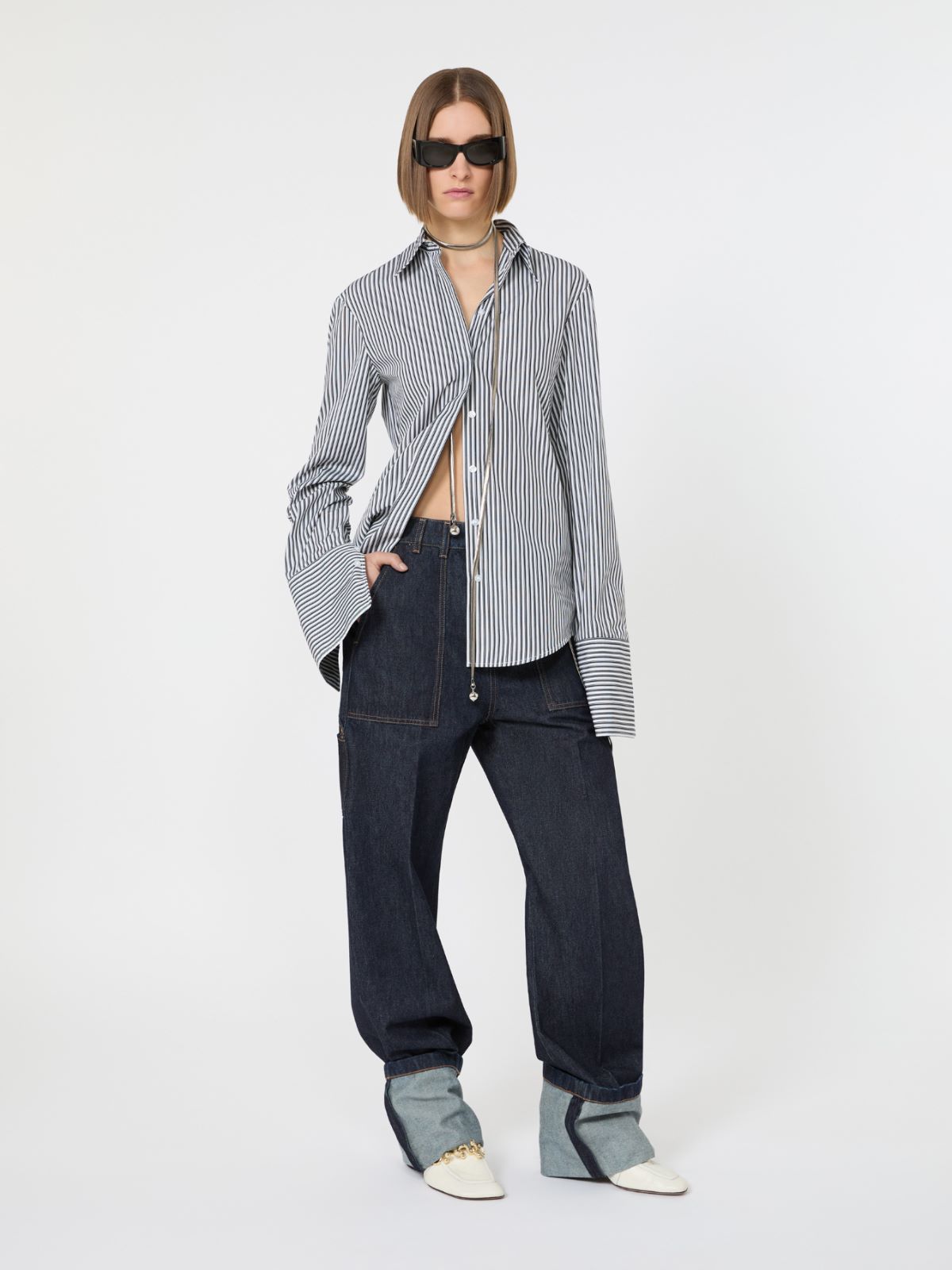 Cotton shirt - BLACK - Max Mara - 6