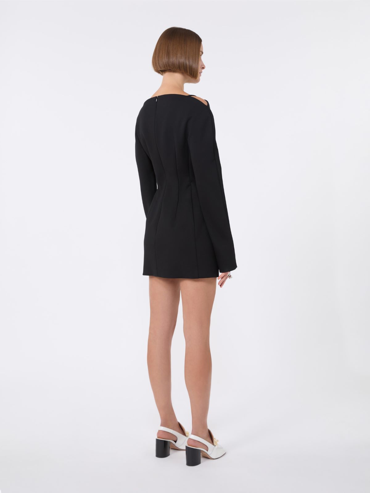 Short contoured cady dress - BLACK - Max Mara - 5