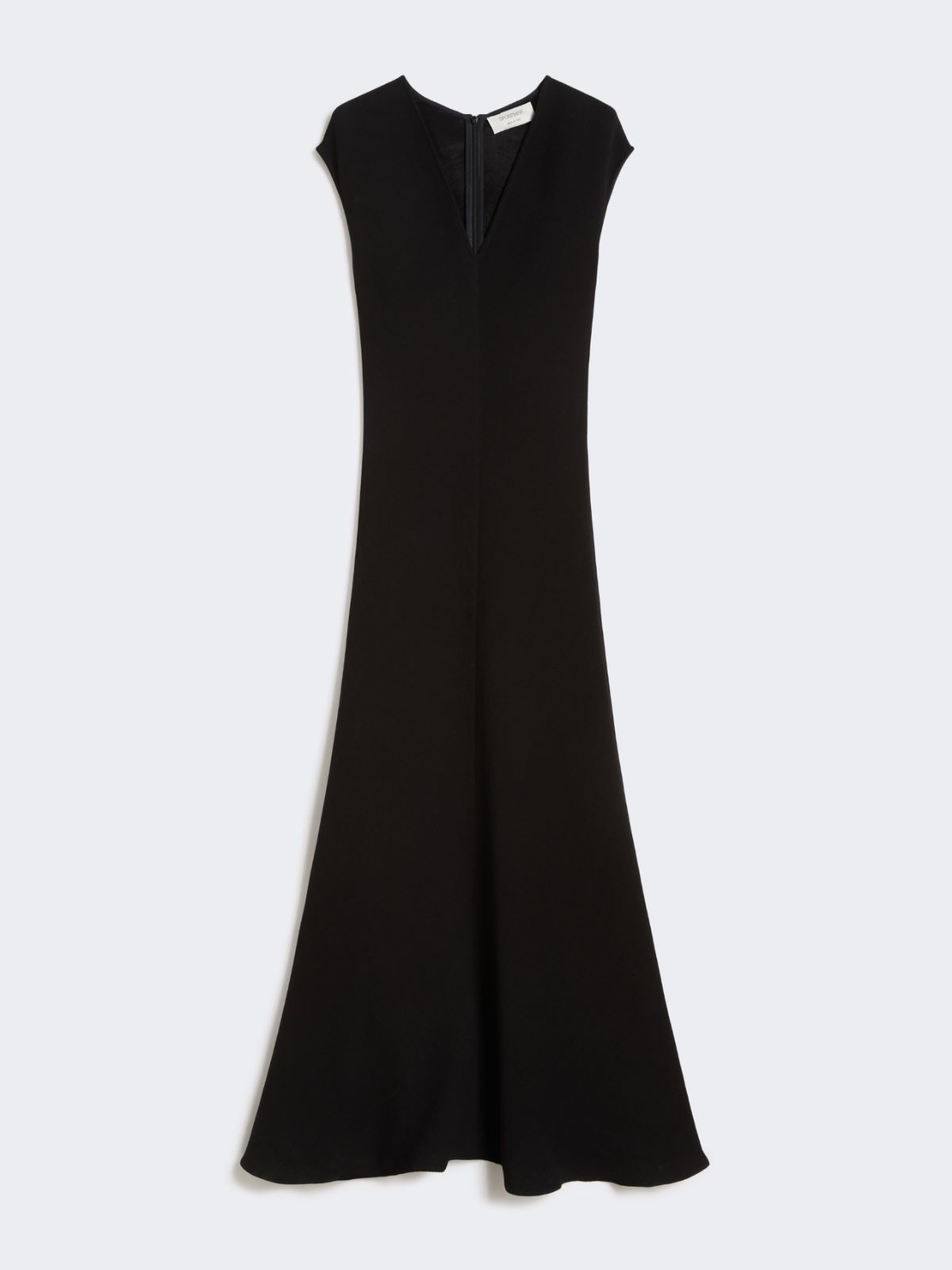 Long dress with V-neck in canneté - BLACK - Max Mara - 5