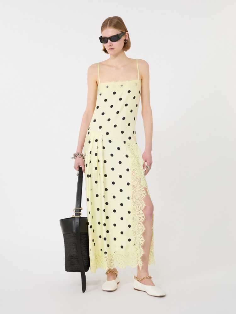 Lace-detail long dress + LEMON - Max Mara