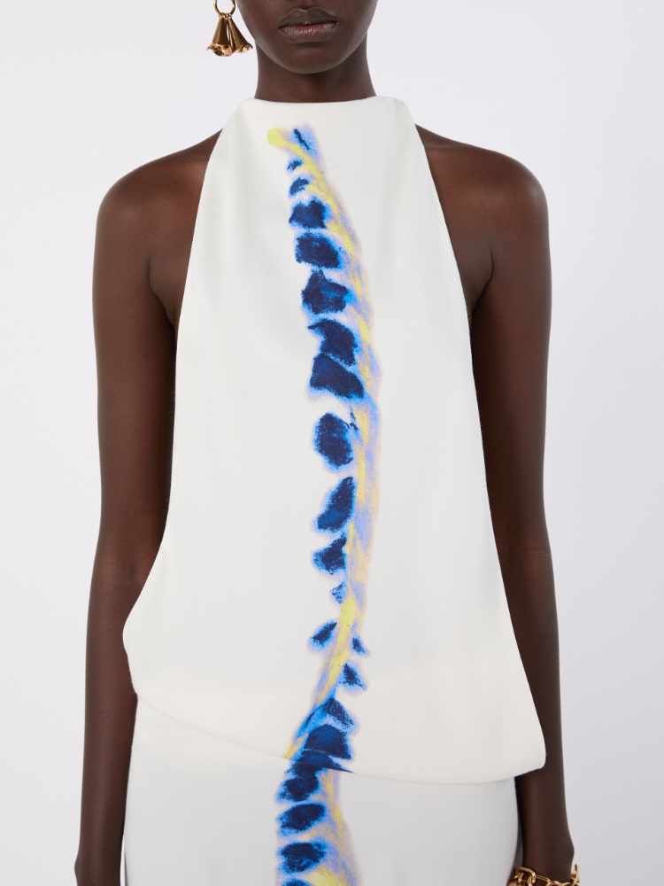 Langes Kleid aus Viskose - WEISS - Max Mara - 4