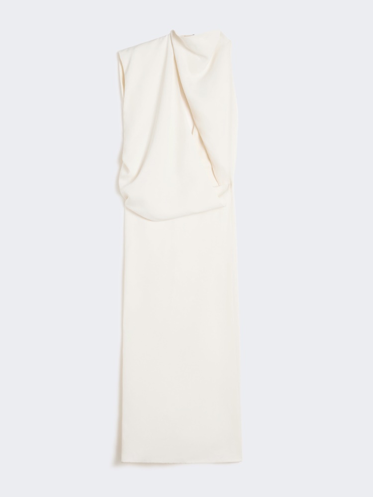Asymmetrical viscose dress - ECRU - Max Mara