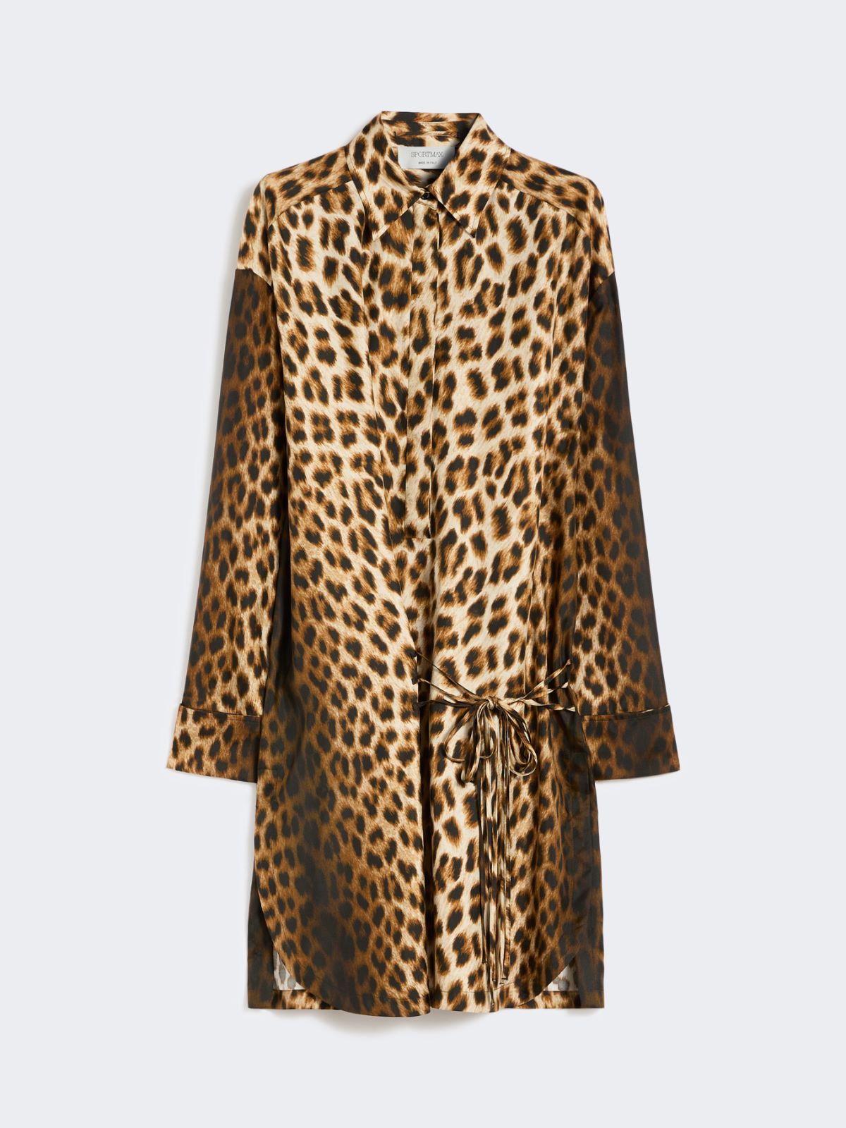 Hemdblusenkleid aus Seidentwill mit Wickeldesign - KAMEL - Max Mara - 9