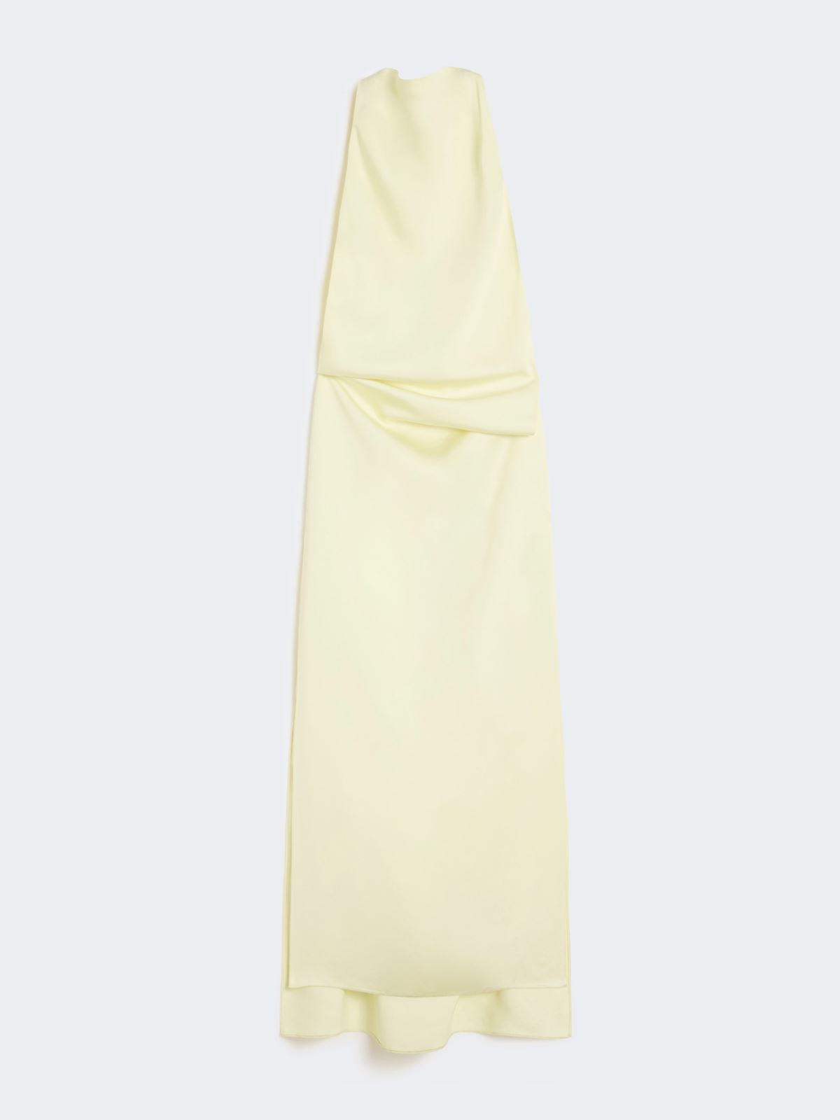 Viscose satin draped dress - LIGHT YELLOW - Max Mara - 4