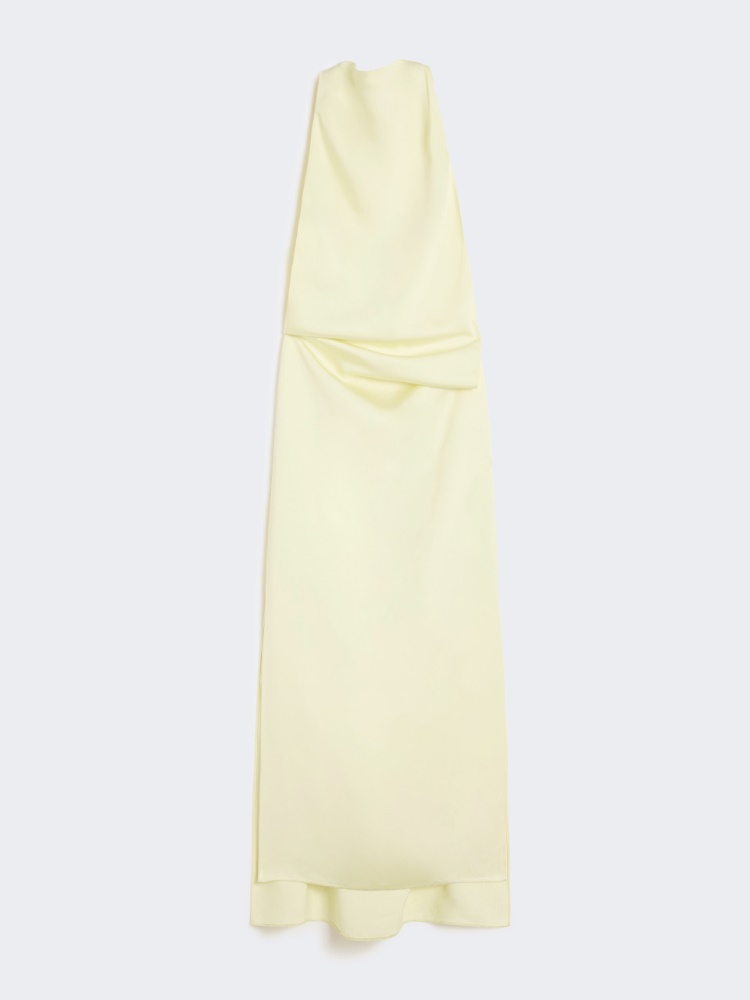 Viscose satin draped dress - LIGHT YELLOW - Max Mara