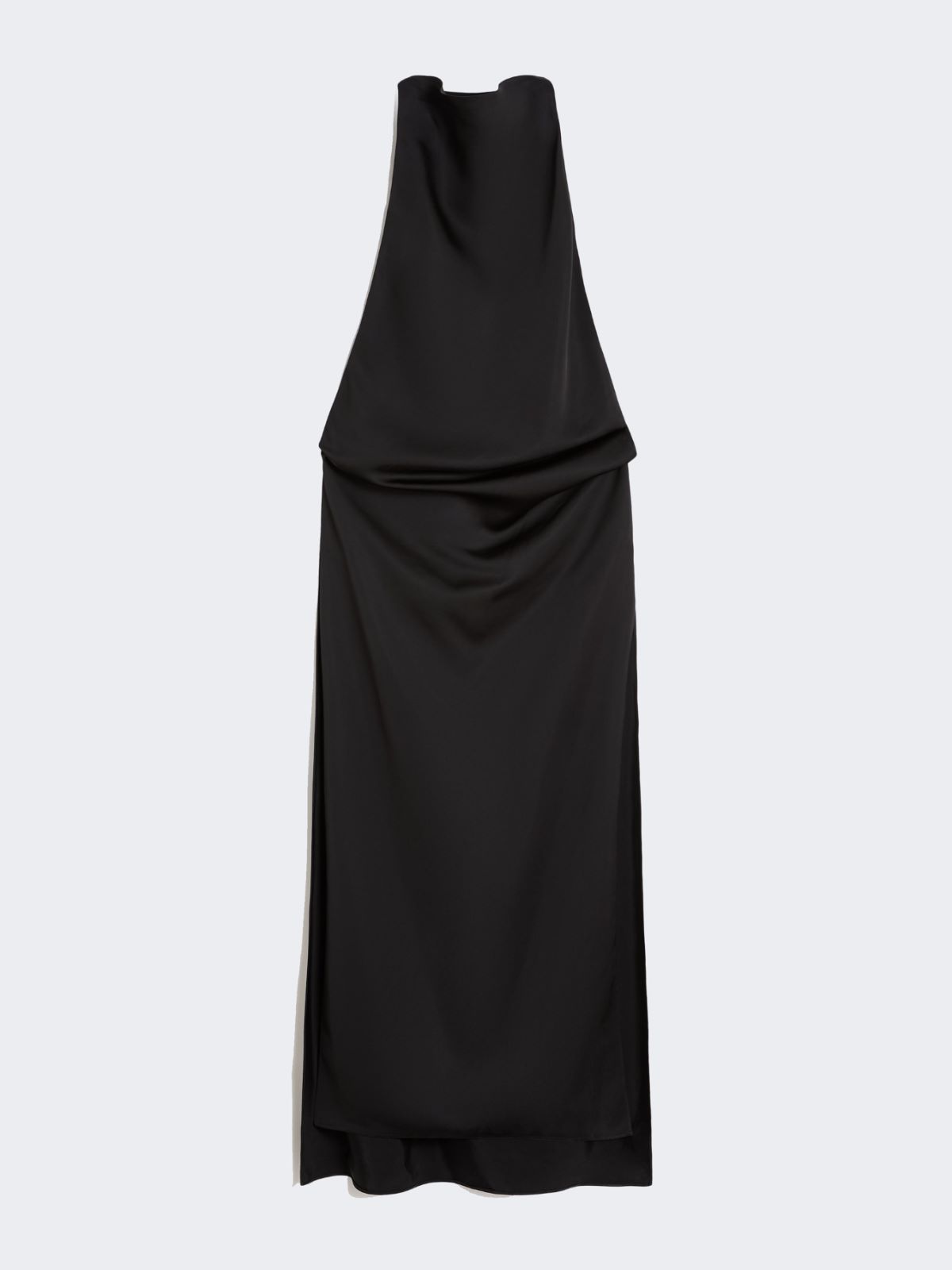 Drapiertes Kleid aus Viskosesatin - SCHWARZ - Max Mara - 5