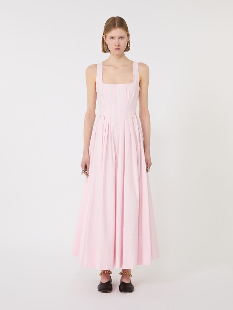 Long sleeveless pure cotton dress - PINK - Max Mara - 2