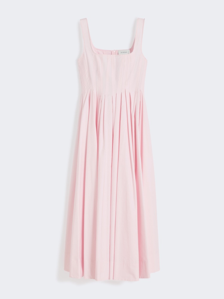Long sleeveless pure cotton dress - PINK - Max Mara