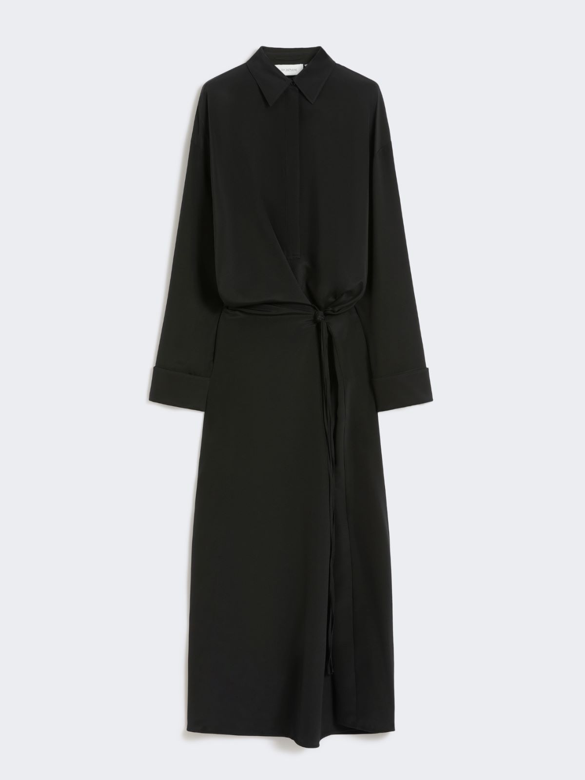 Stretch silk shirt dress - BLACK - Max Mara - 9