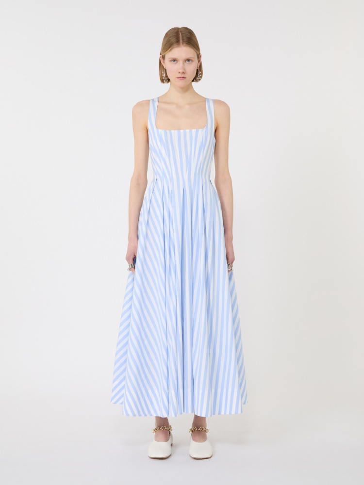 Long cotton poplin dress - LIGHT BLUE - Max Mara - 2