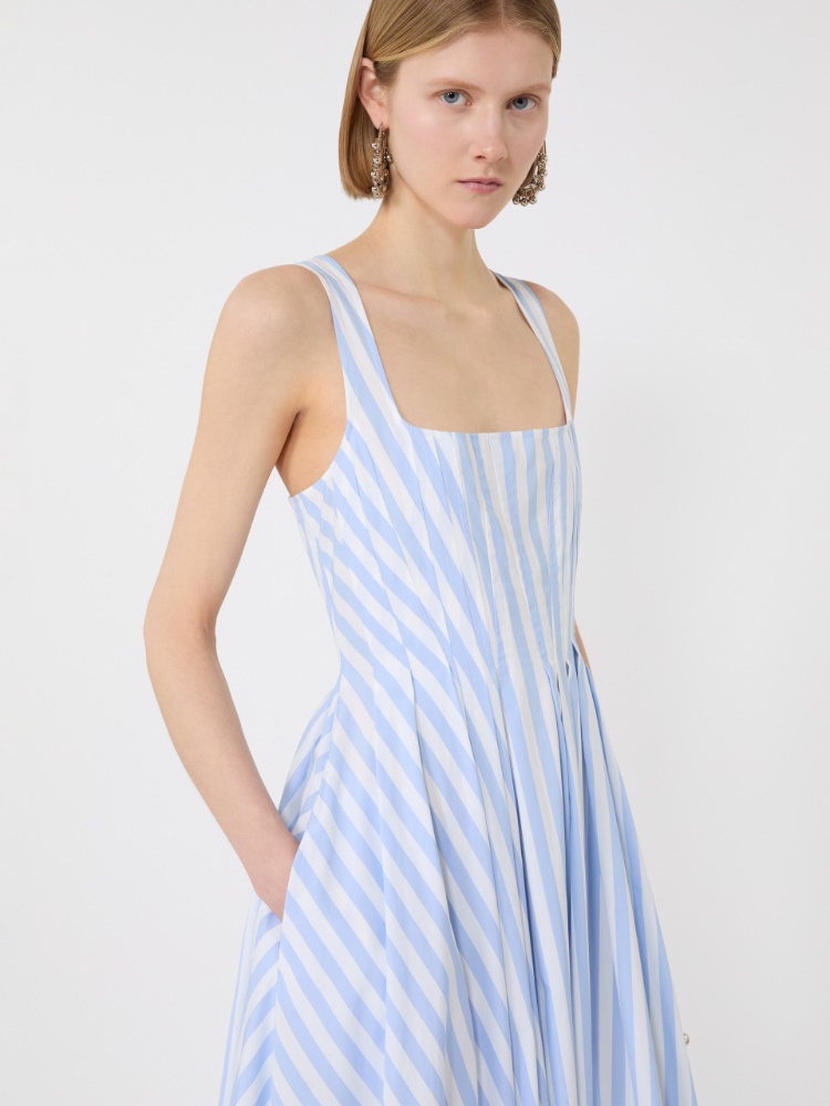 Long cotton poplin dress - LIGHT BLUE - Max Mara - 4