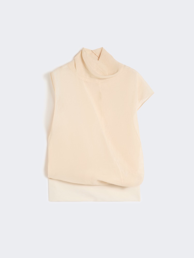 Cotton voile two-piece blouse - ECRU - Max Mara