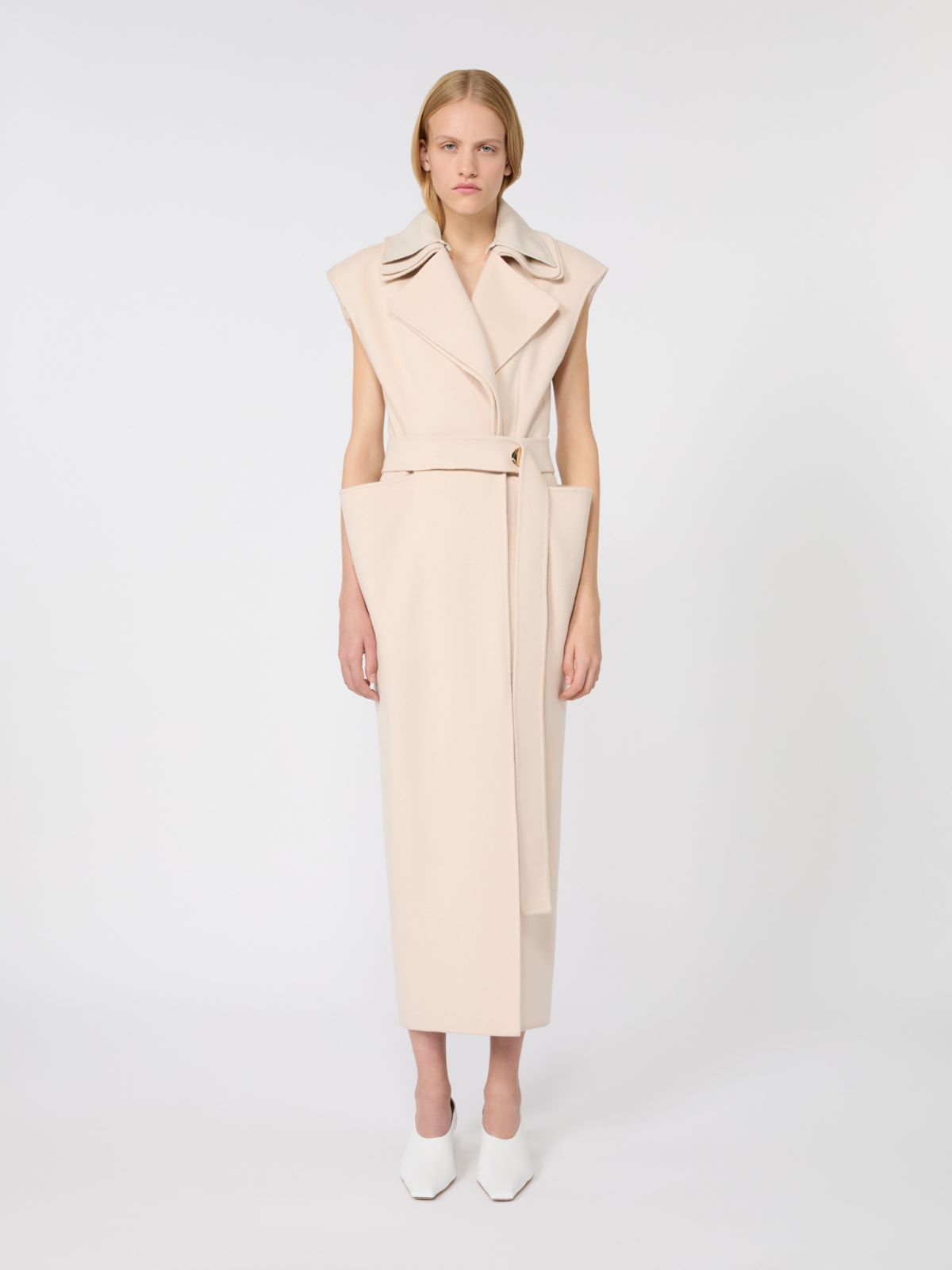 Sleeveless pure double wool coat - POWDER - Max Mara - 2