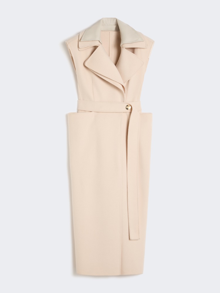 Sleeveless pure double wool coat - POWDER - Max Mara - 5