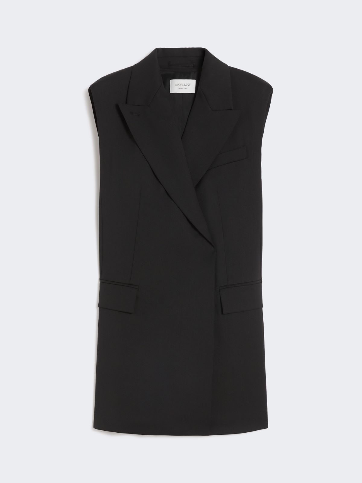 Sleeveless stretch wool blazer - BLACK - Max Mara - 10