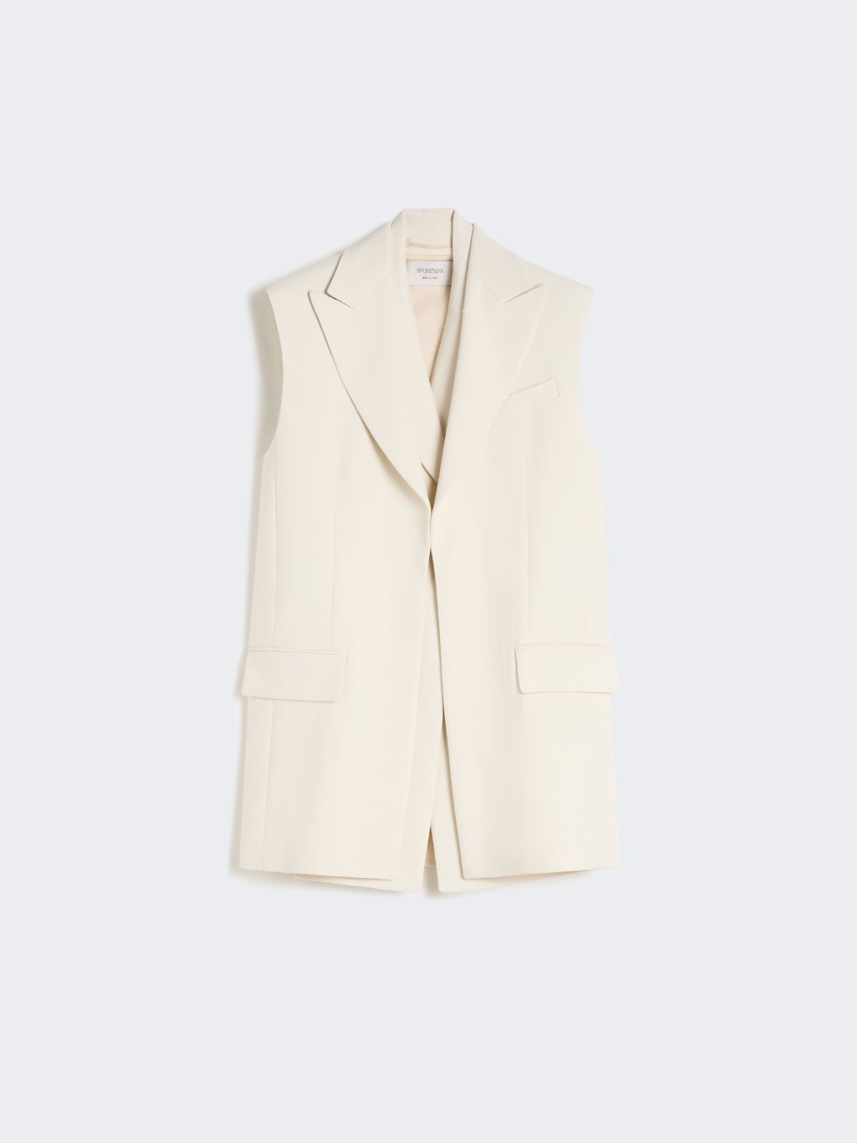 Blazer de dos piezas sin mangas de viscosa elástica - BLANCO LANA - Max Mara - 6