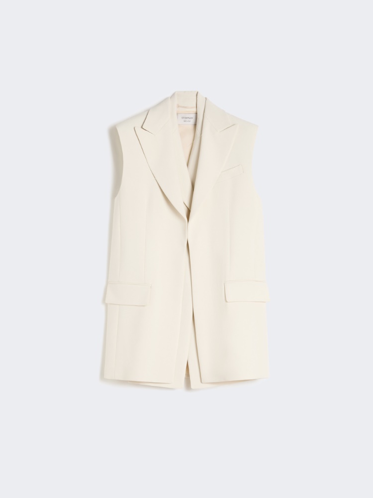Blazer de dos piezas sin mangas de viscosa elástica - BLANCO LANA - Max Mara