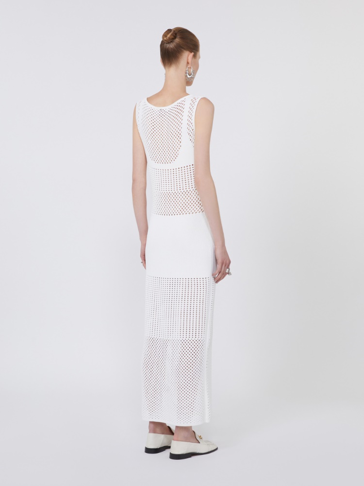 Long stretch viscose dress - WHITE - Max Mara - 3