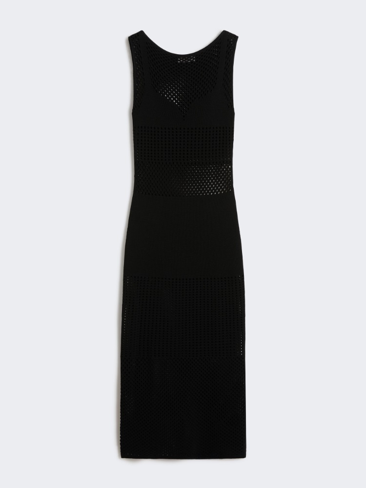 Long stretch viscose dress - BLACK - Max Mara - 5
