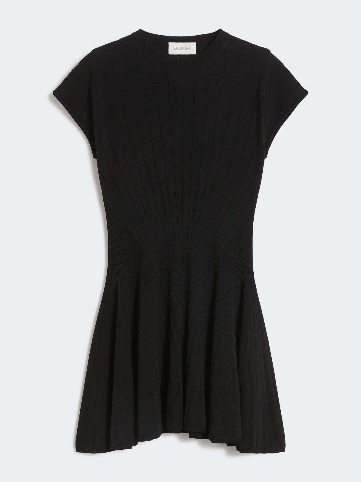 Knit dress, fitted at the waist - BLACK - Max Mara - 5