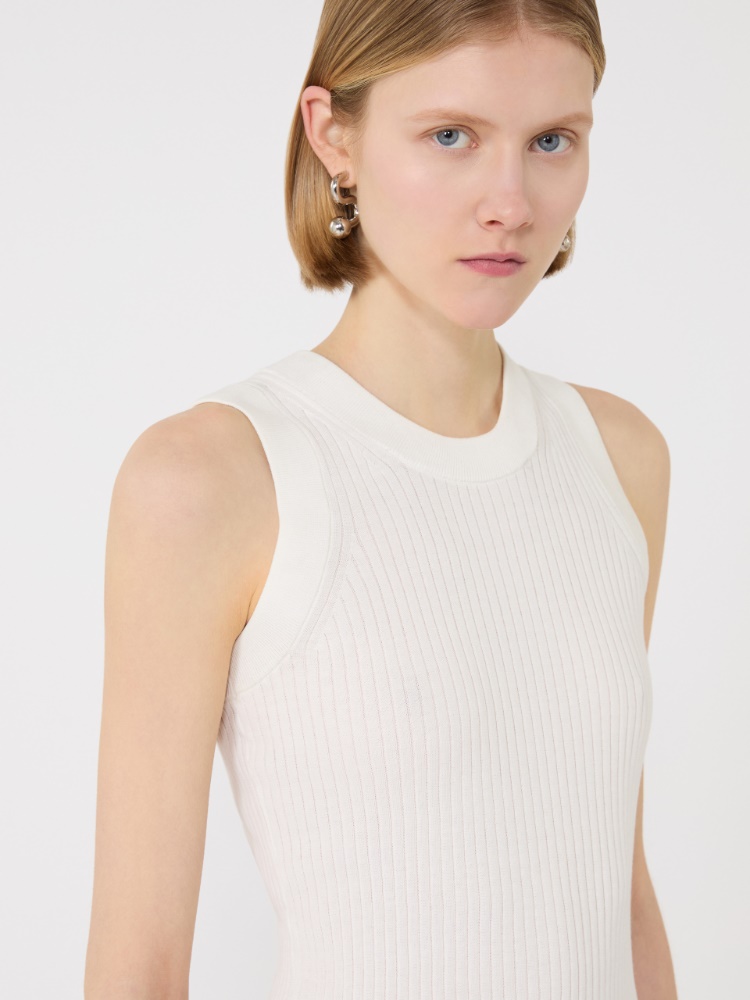 Cotton vest top - WHITE - Max Mara - 5